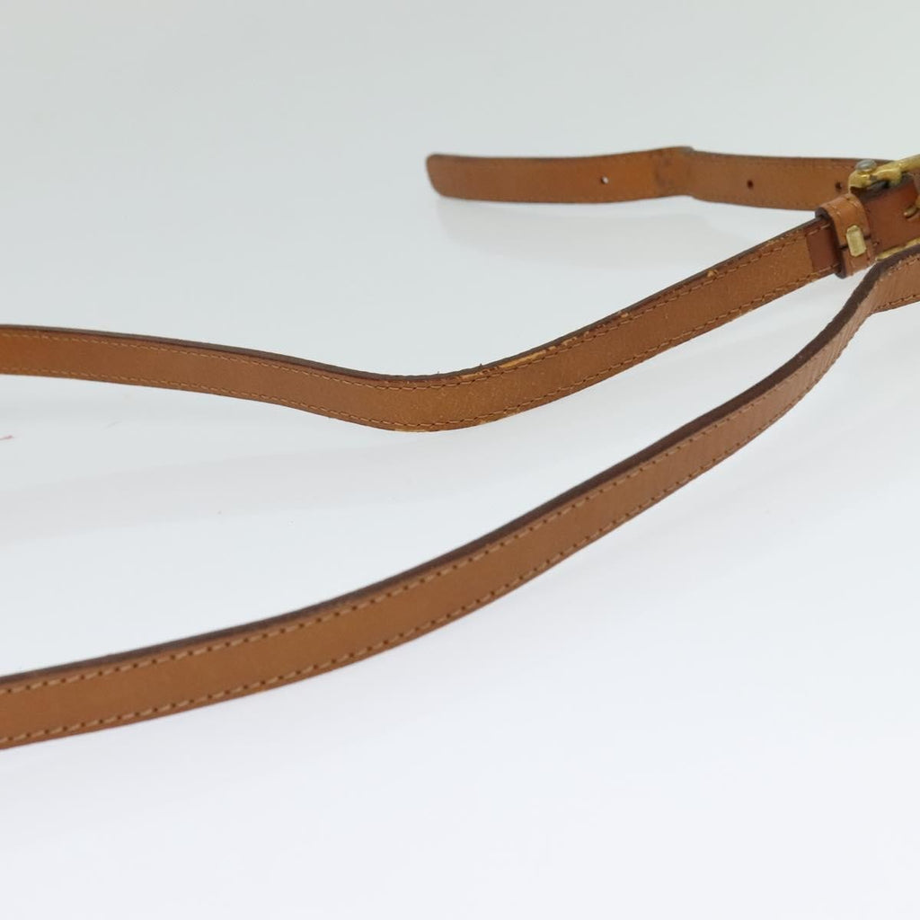 Celine Macadam Shoulder Bag Pvc Leather Beige Canvas Bag