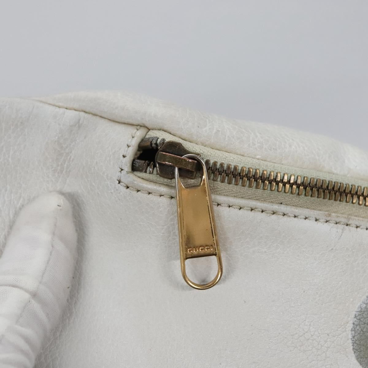 Gucci Logo Belt Bag Printed Leather White Leather Shoulder Bag Bag (Pre-Owned)