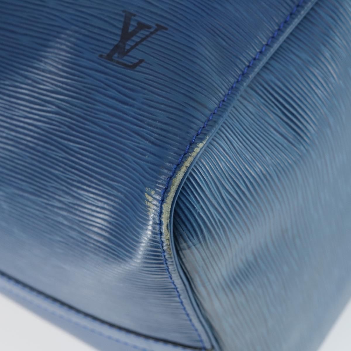 Louis Vuitton Keepall Bag Epi Leather Blue Leather Travel Bag