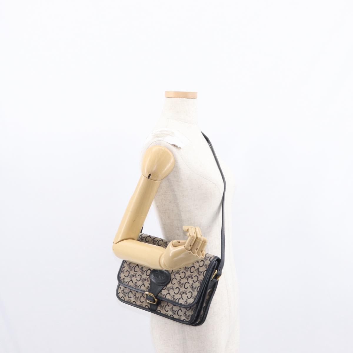 Celine C Sulky Shoulder Bag Canvas Navy Canvas Shoulder Bag Bag