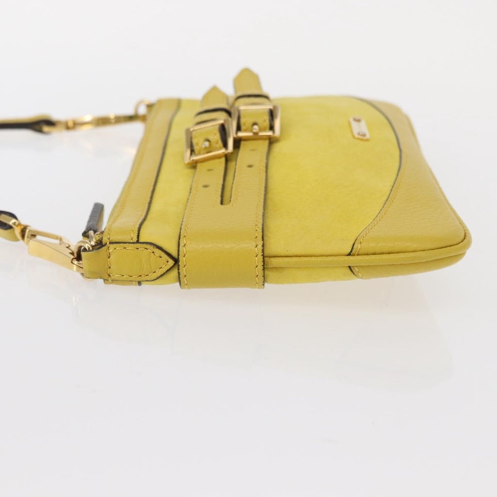 Burberry Vintage Shoulder Bag Leather Yellow Leather Shoulder Bag