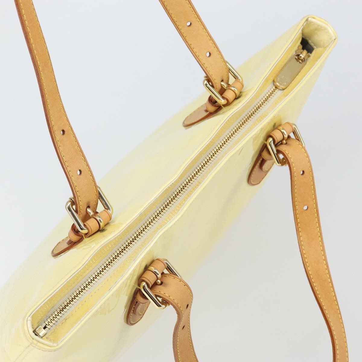 Louis Vuitton Brentwood Handbag Monogram Vernis Yellow Patent_Leather Tote Bag