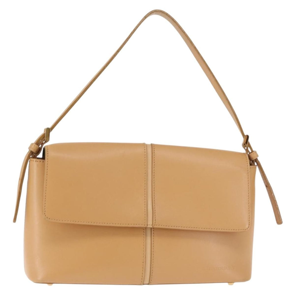 Burberry Shoulder Bag Leather Beige Leather Shoulder Bag