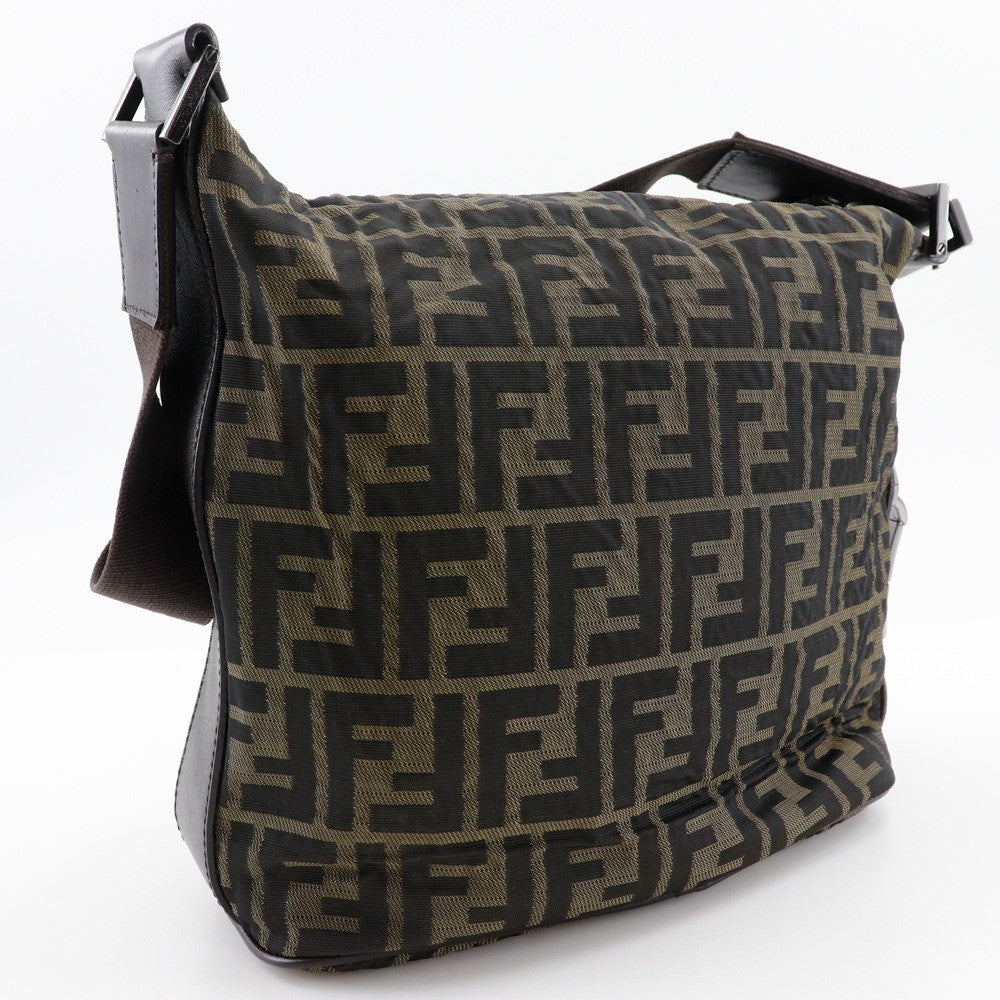 Fendi Logo Zucca Shoulder Bag Zucca Brown Canvas Shoulder Bag Bag