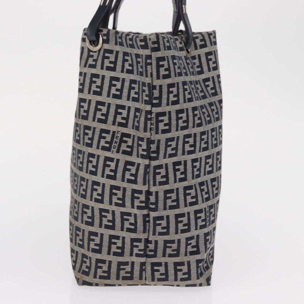 Fendi Shopping Tote Zucchino Canvas Navy Canvas Tote Bag Bag