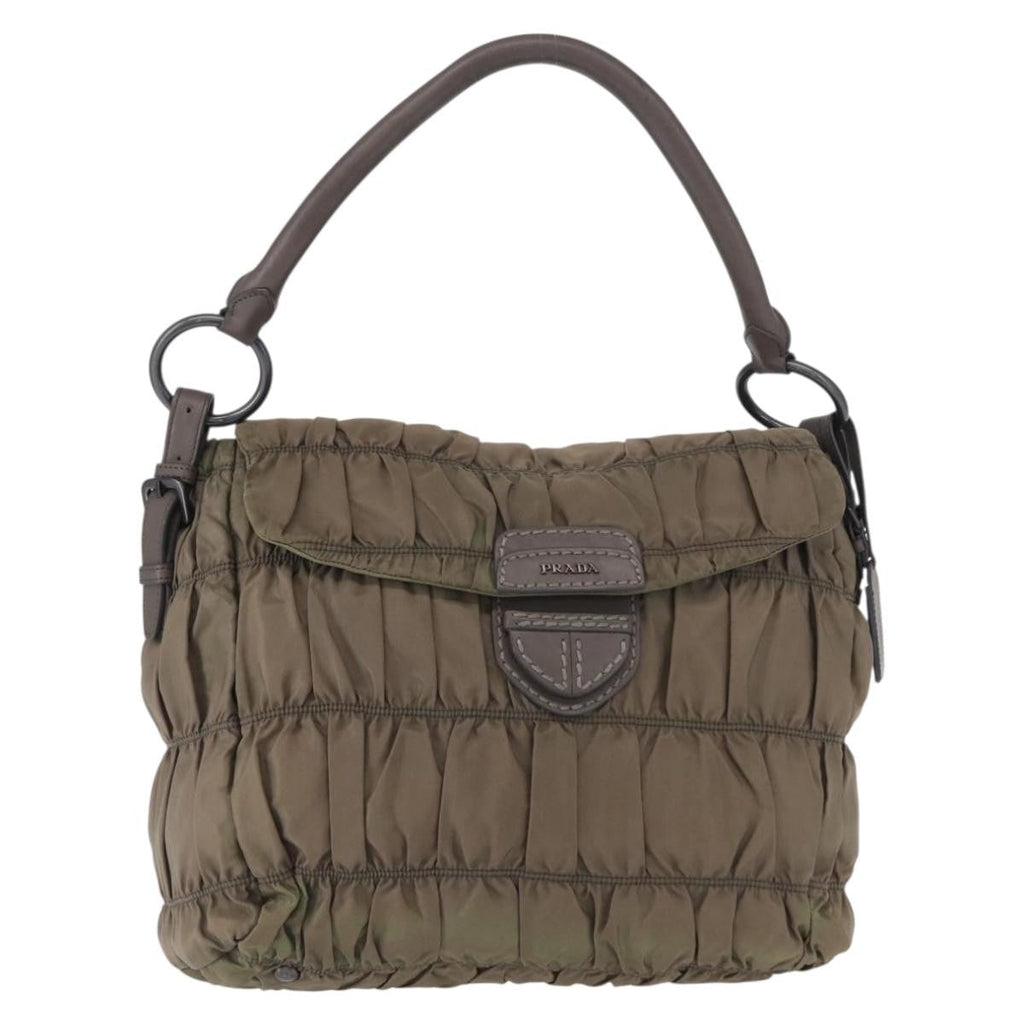 Prada Gaufre Convertible Hobo Tessuto Gray Nylon Shoulder Bag Bag