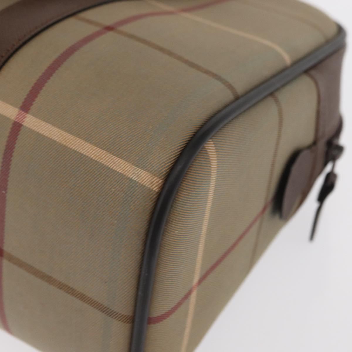 Burberry Nova Check Boston Bag Canvas Beige Canvas Handbag