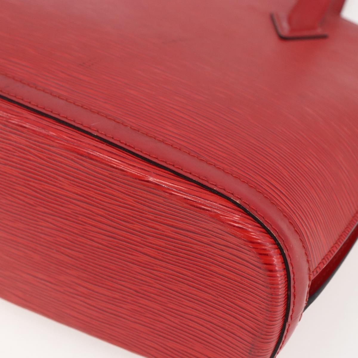 Louis Vuitton Lussac Handbag Epi Leather Red Leather Shoulder Bag