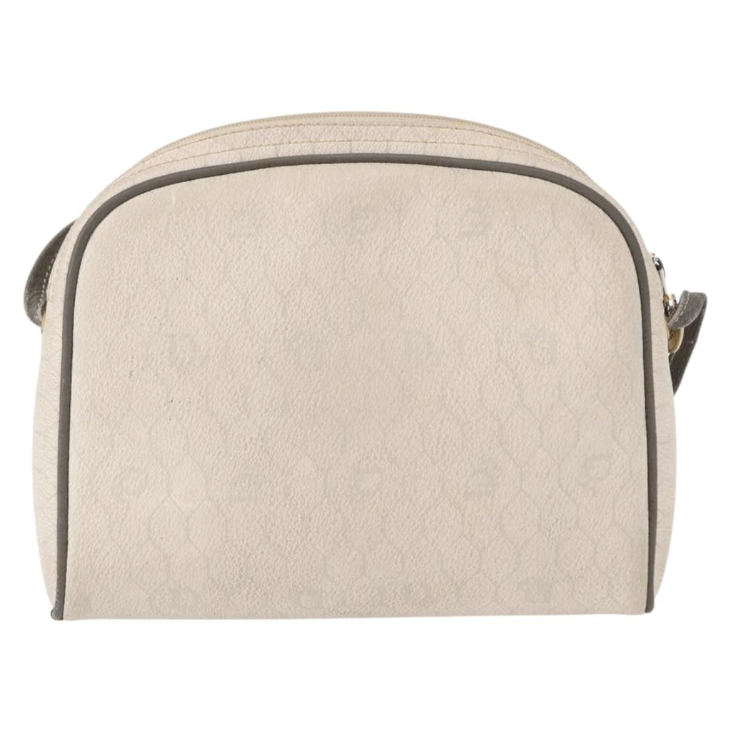 Christian Dior Vintage Honeycomb Shoulder Bag Canvas White Canvas Shoulder Bag Bag (Pre-Owned)