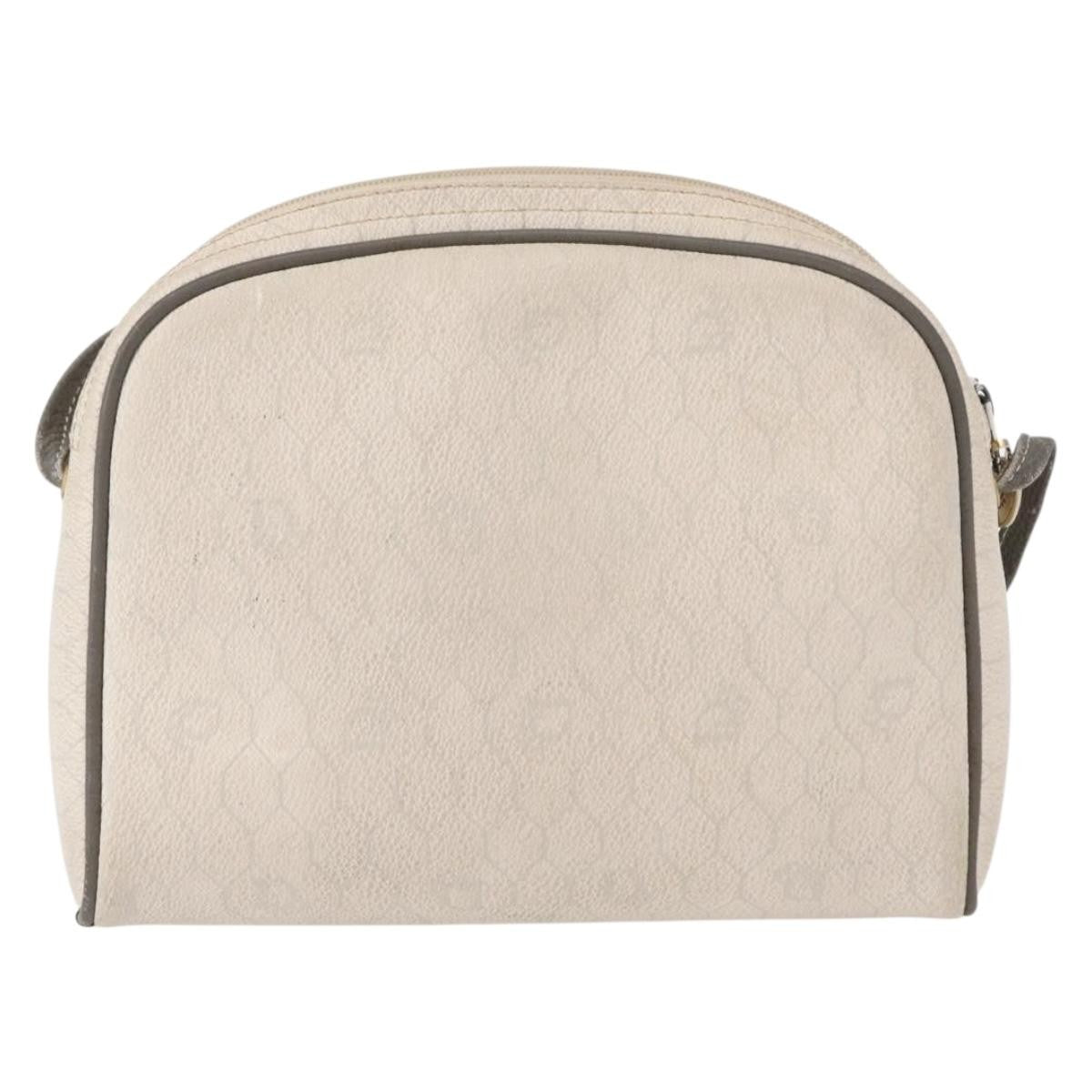 Christian Dior Vintage Honeycomb Shoulder Bag Canvas White Canvas Shoulder Bag Bag (Pre-Owned)