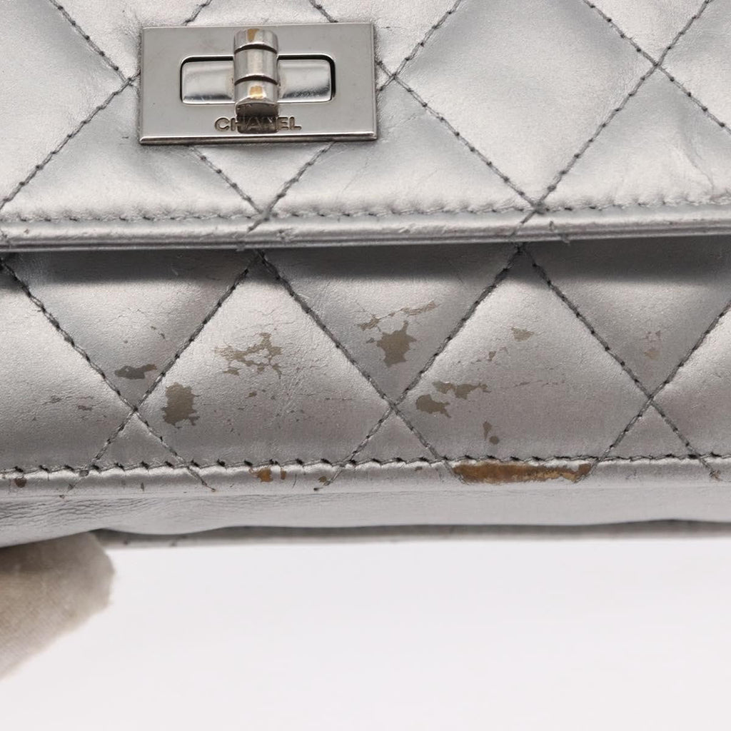 Chanel Reissue 2.55 Wallet On Chain Quilted Lambskin Silver Leather Shoulder Bag Bag