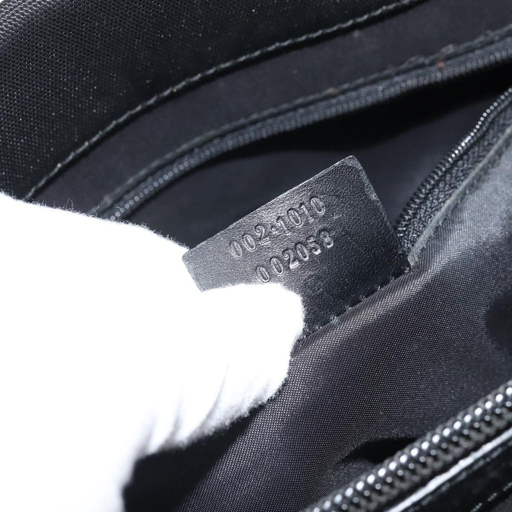 Gucci Bamboo Tote Bag Nylon Black Nylon Tote Bag Bag (Pre-Owned)