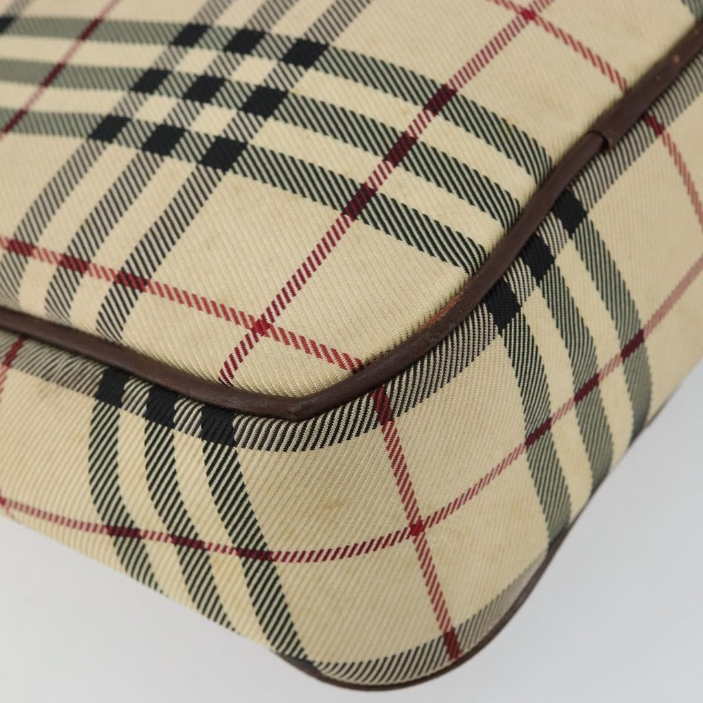 Burberry Zip Messenger Bag Nova Check Canvas And Leather Beige Canvas Shoulder Bag