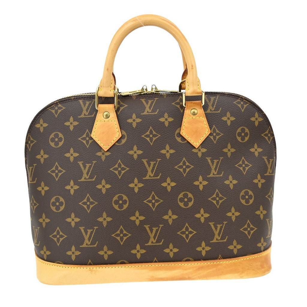 Louis Vuitton Alma Handbag Monogram Canvas Brown Canvas Handbag