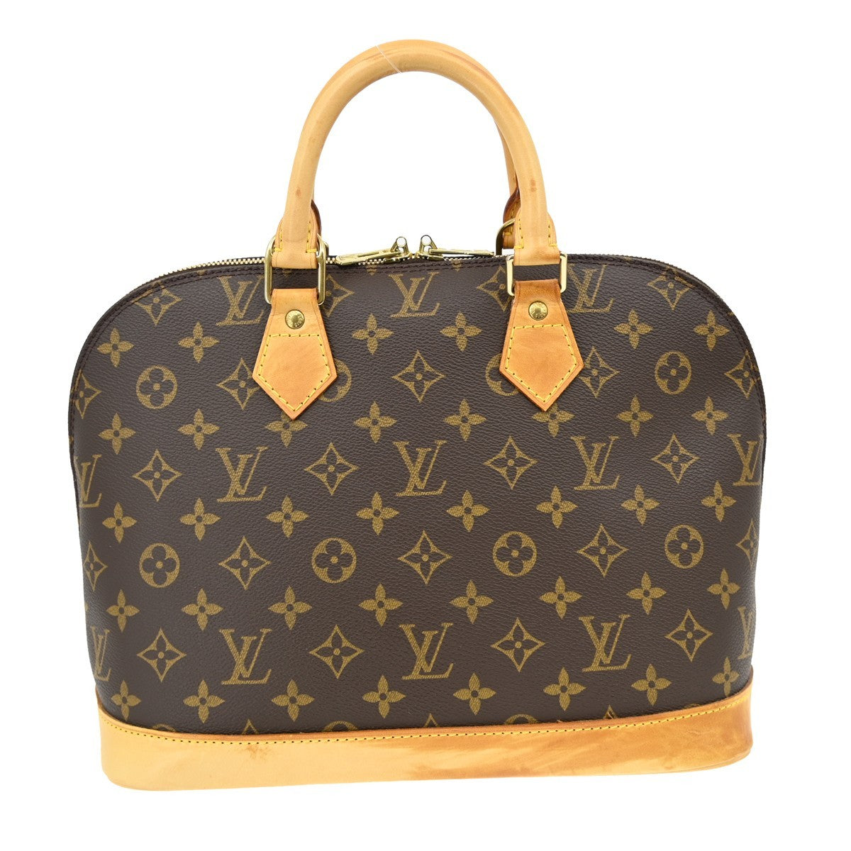 Louis Vuitton Alma Handbag Monogram Canvas Brown Canvas Handbag