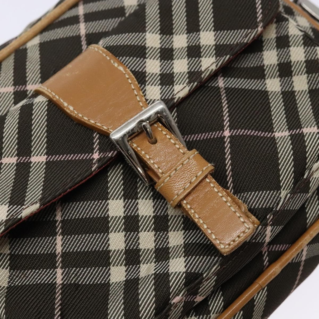 Burberry Nova Check Blue Label Canvas Brown Canvas Shoulder Bag