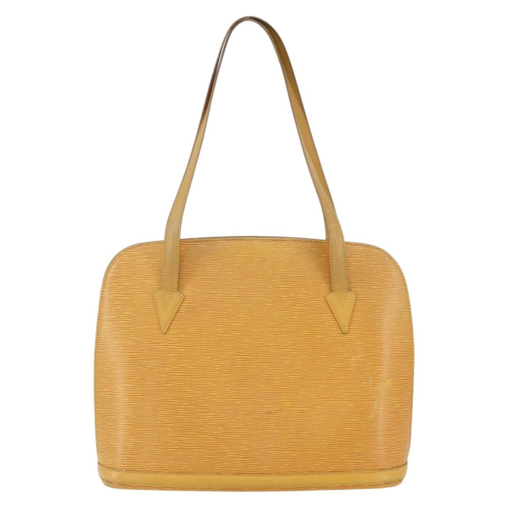 Louis Vuitton Lussac Handbag Epi Leather Yellow Leather Shoulder Bag