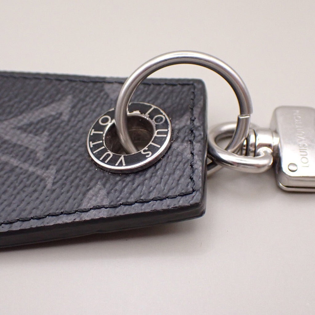 Louis Vuitton Enchappe Key Holder Monogram Eclipse Canvas Black Leather Charms And Keychains Accessory