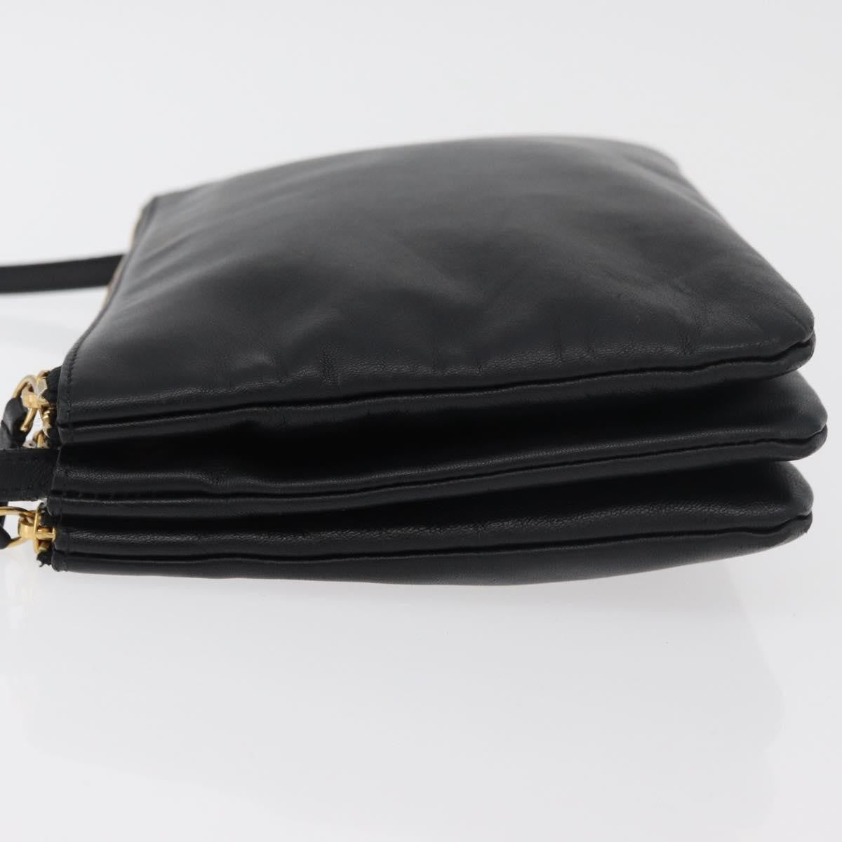 Celine Trio Crossbody Bag Leather Black Leather Shoulder Bag Bag