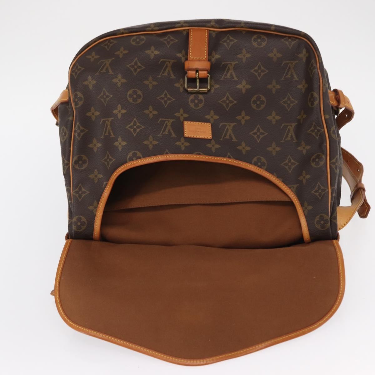 Louis Vuitton Saumur Handbag Monogram Canvas Brown Canvas Shoulder Bag