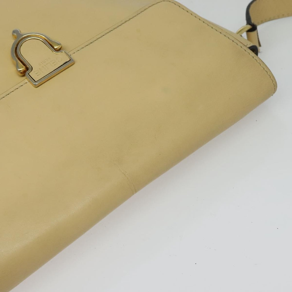 Celine Shoulder Bag Leather Beige Leather Bag
