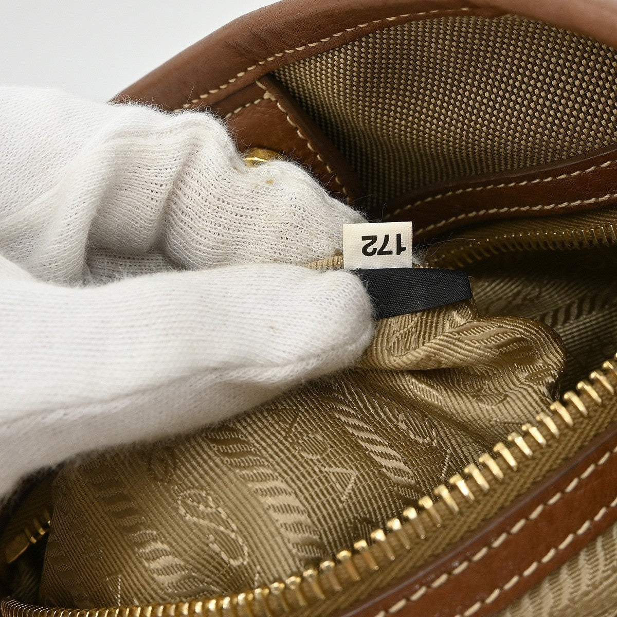 Prada Logo Convertible Tote Canvas With Leather Beige Canvas Tote Bag Bag