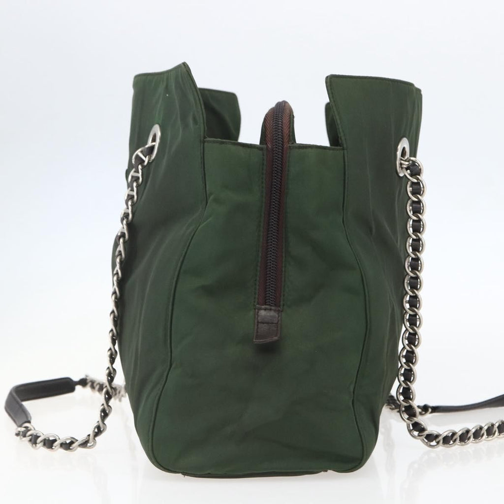 Prada Re-Edition 1995 Chain Tote Quilted Re-Nylon Khaki Nylon Shoulder Bag Bag