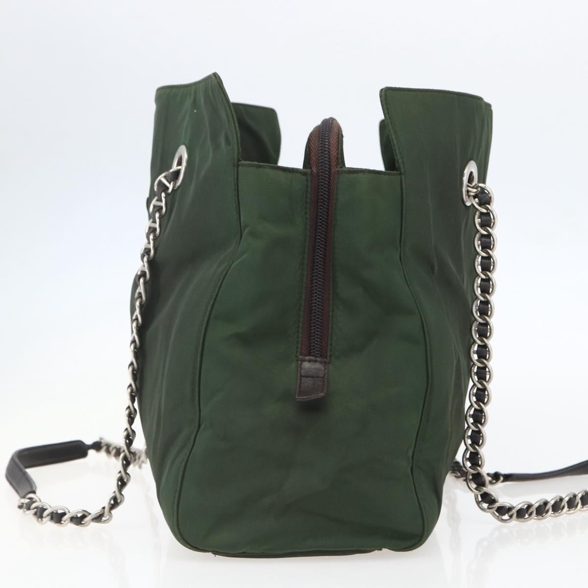 Prada Re-Edition 1995 Chain Tote Quilted Re-Nylon Khaki Nylon Shoulder Bag Bag