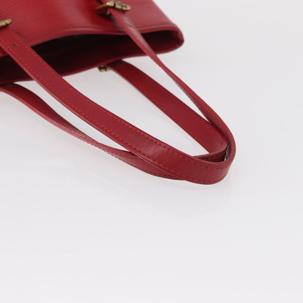 Louis Vuitton Bucket Bag Epi Leather Red Leather Shoulder Bag