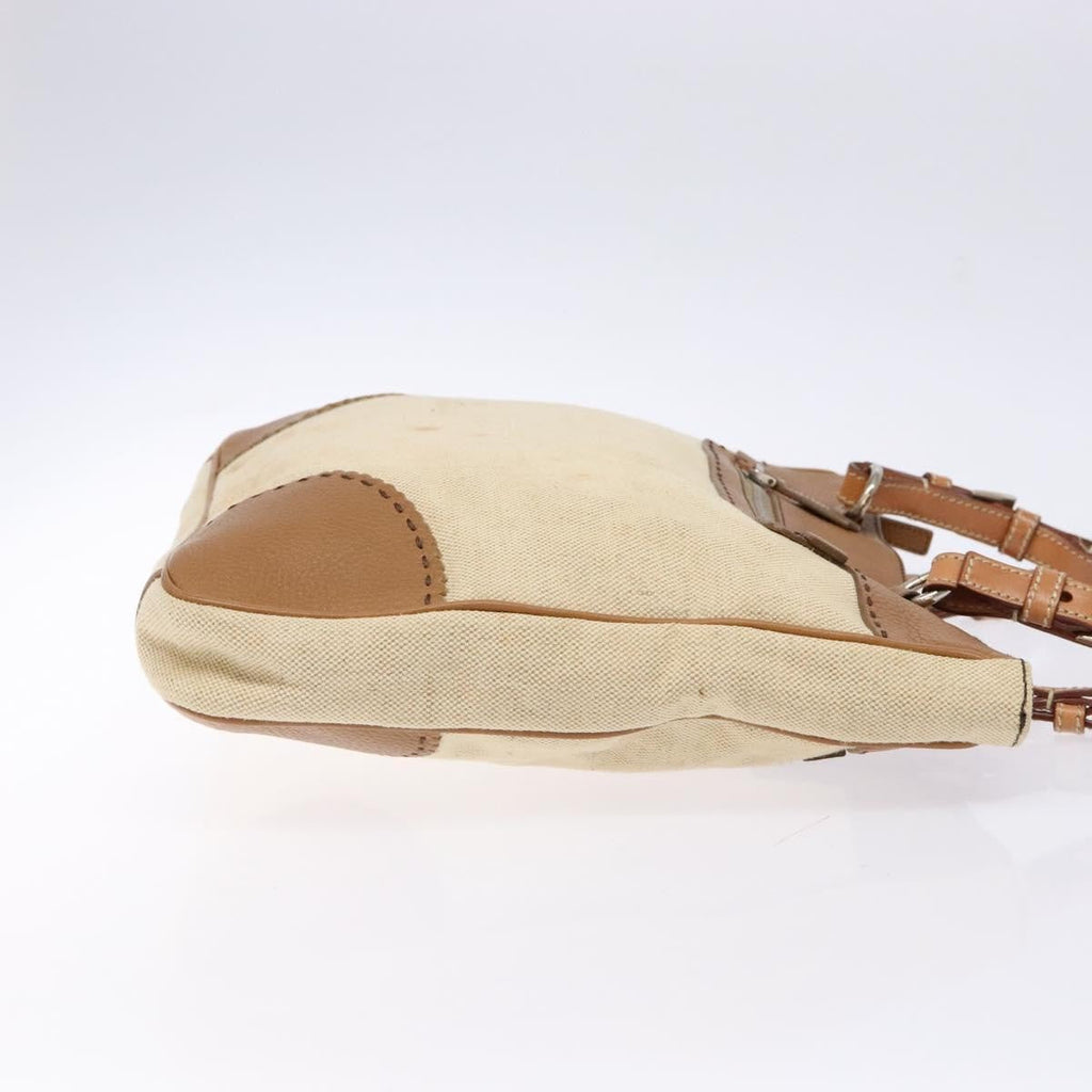 Prada Vintage Convertible Tote Canvas And Leather Beige Canvas Tote Bag Bag