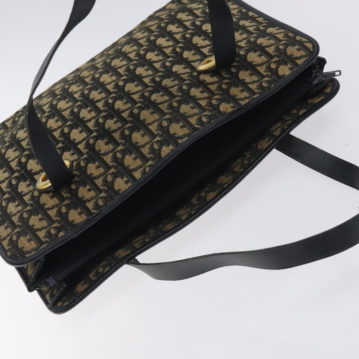 Christian Dior Trotter Shoulder Bag Canvas Navy Canvas Shoulder Bag Bag (Pre-Owned)