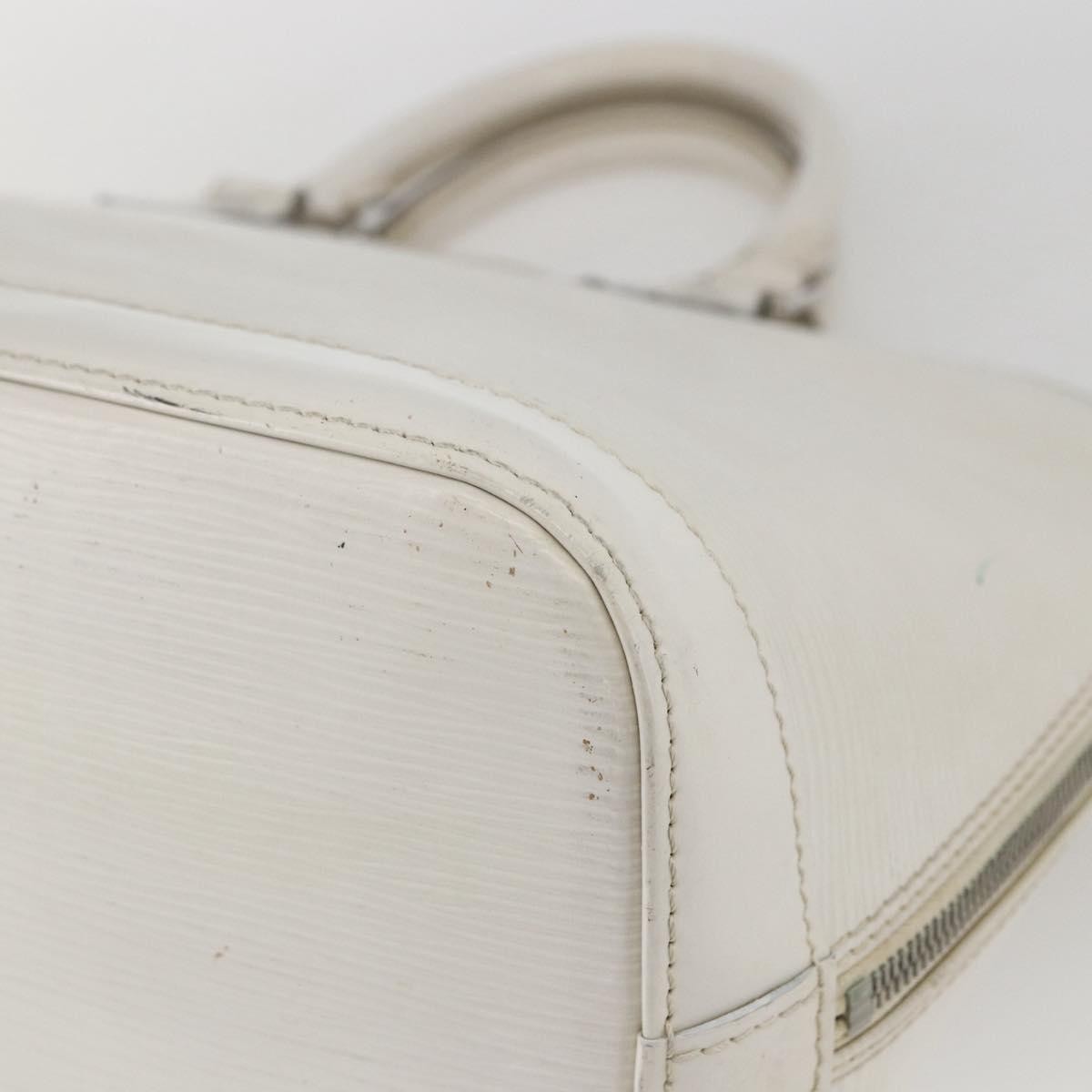 Louis Vuitton Alma Handbag Epi Leather White Leather Handbag