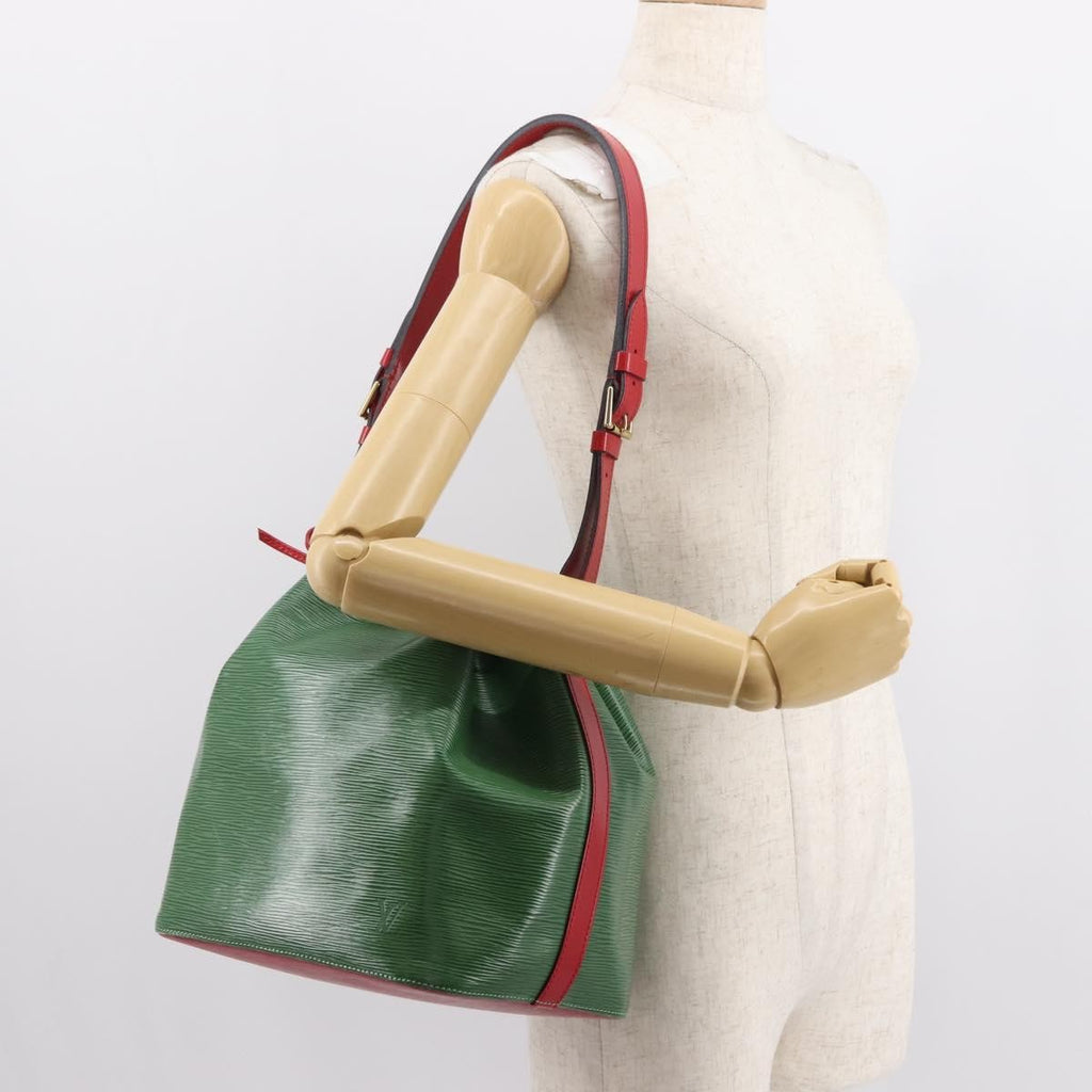 Louis Vuitton Bicolor Petit Noe Handbag Epi Leather Green Leather Shoulder Bag