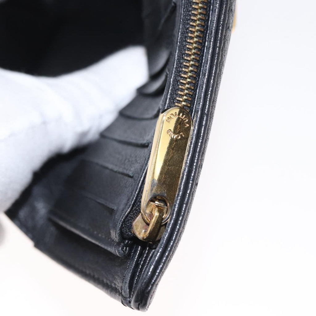 Louis Vuitton Amelia Wallet Mahina Leather Black Leather Wallets Accessory