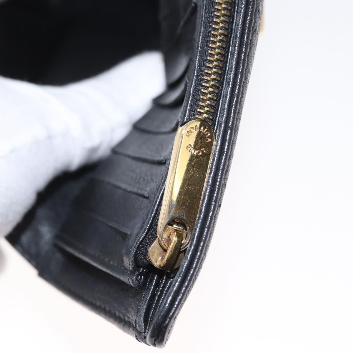 Louis Vuitton Amelia Wallet Mahina Leather Black Leather Wallets Accessory