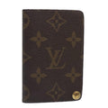 Louis Vuitton Porte Cartes Pression Card Case Monogram Canvas Brown Canvas Card Holders Accessory