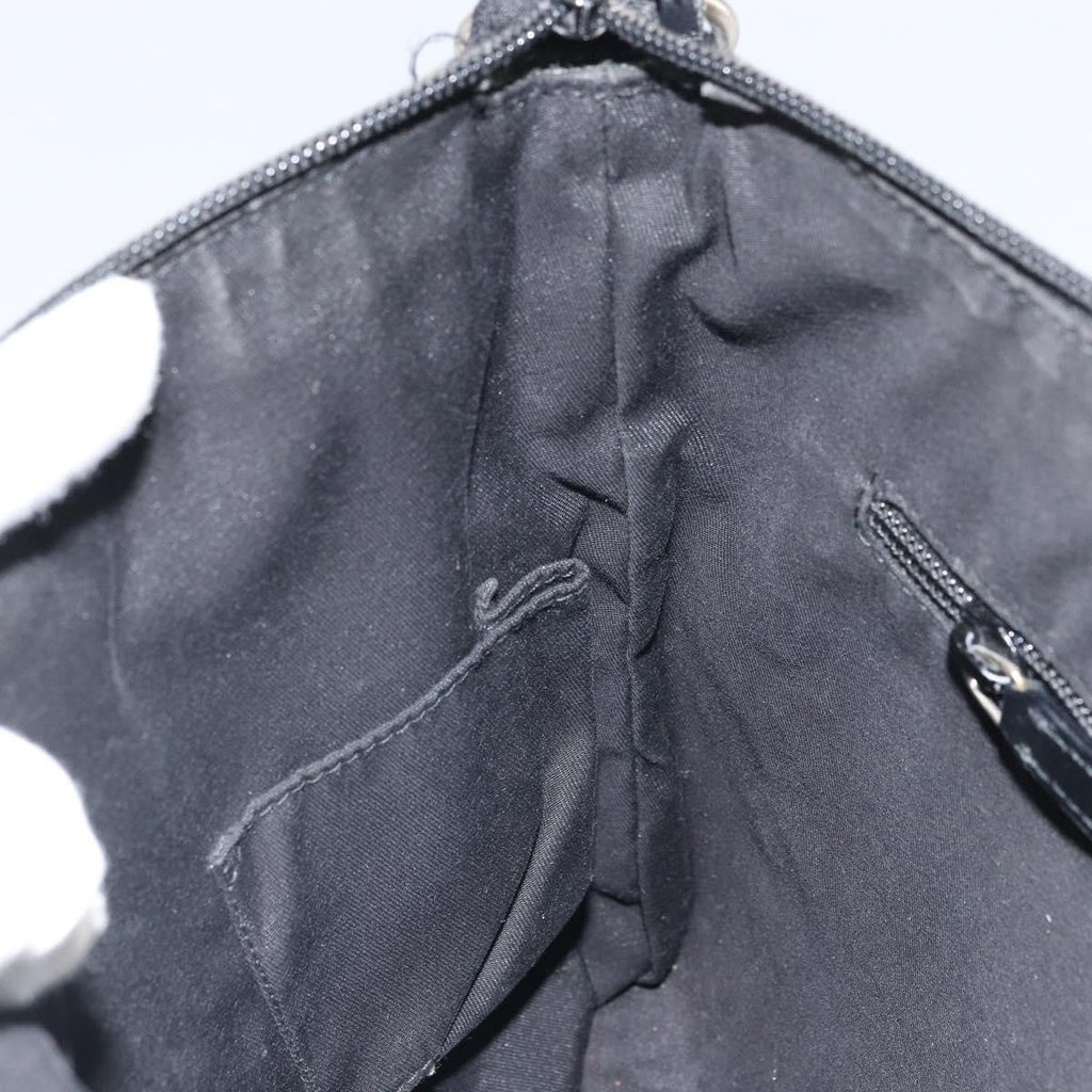 Gucci Zip Messenger Bag Gg Canvas With Perforated Leather Navy Canvas Shoulder Bag Bag (Pre-Owned)