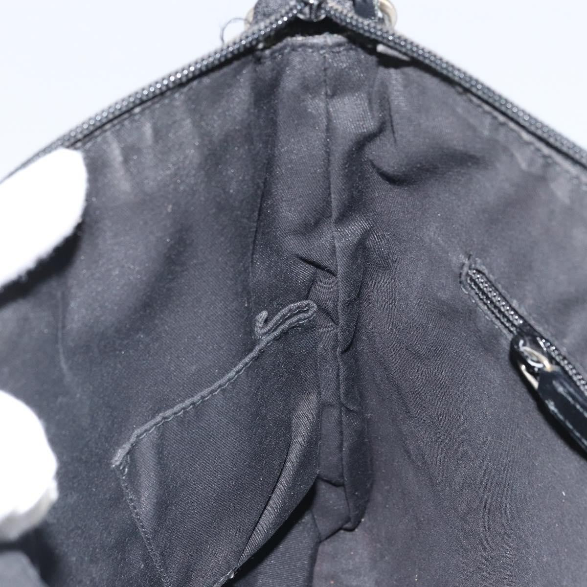 Gucci Zip Messenger Bag Gg Canvas With Perforated Leather Navy Canvas Shoulder Bag Bag (Pre-Owned)