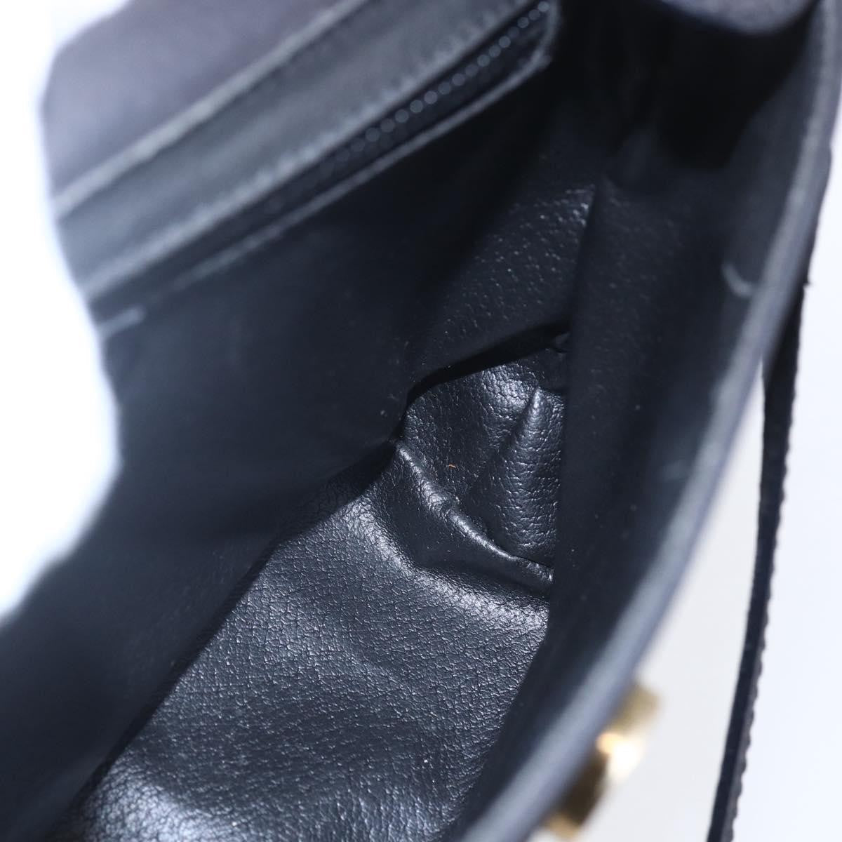Celine Circle Logo Shoulder Bag Leather Black Leather Shoulder Bag Bag