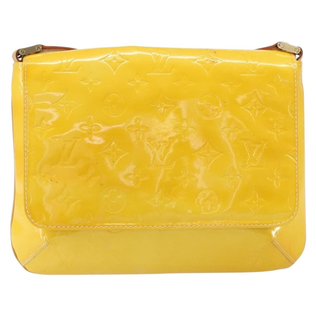 Louis Vuitton Thompson Street Handbag Monogram Vernis Yellow Patent_Leather Shoulder Bag