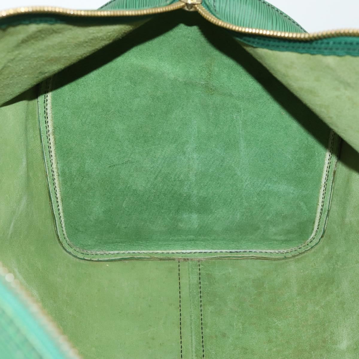 Louis Vuitton Keepall Bag Epi Leather Green Leather Travel Bag