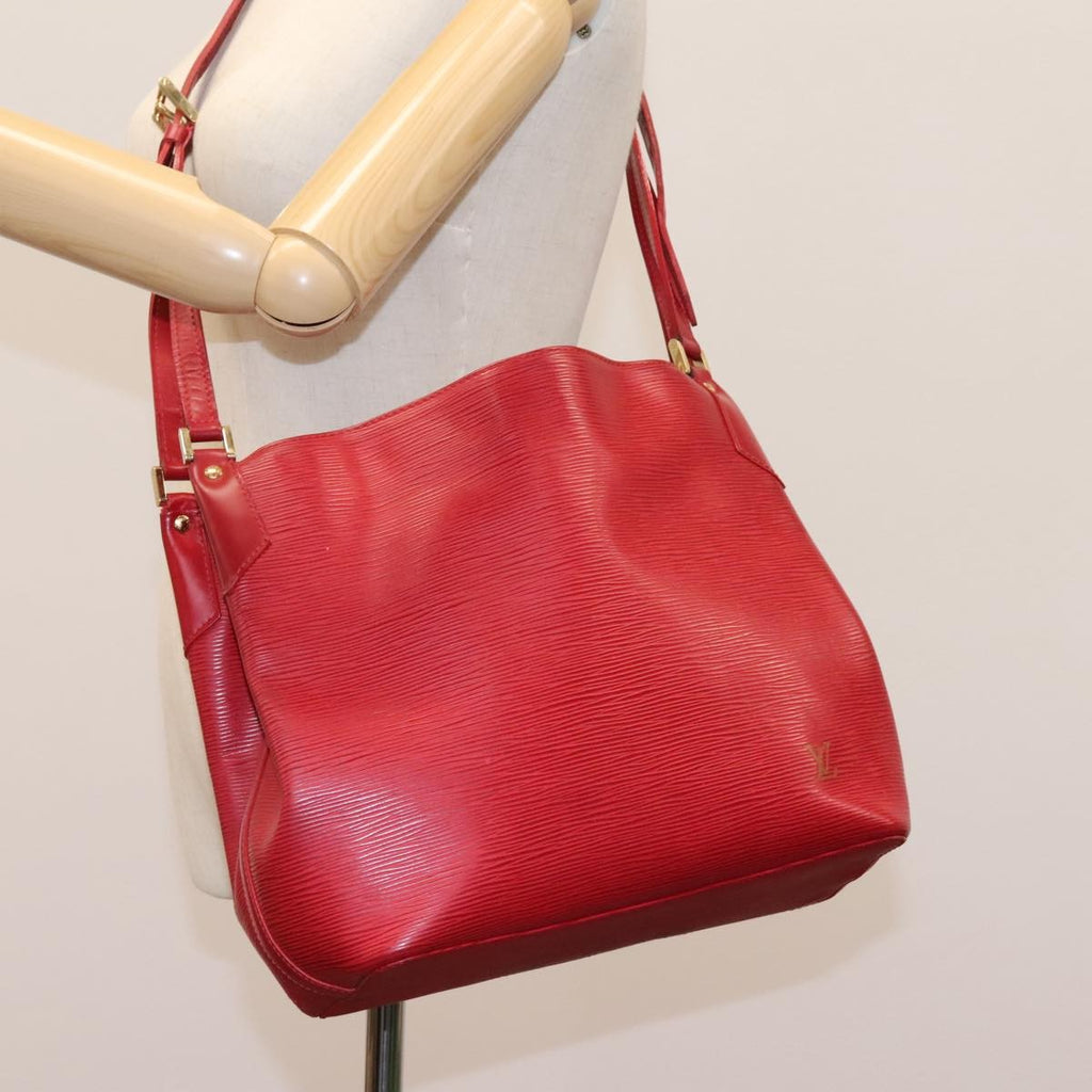 Louis Vuitton Mandara Handbag Epi Leather Red Leather Shoulder Bag