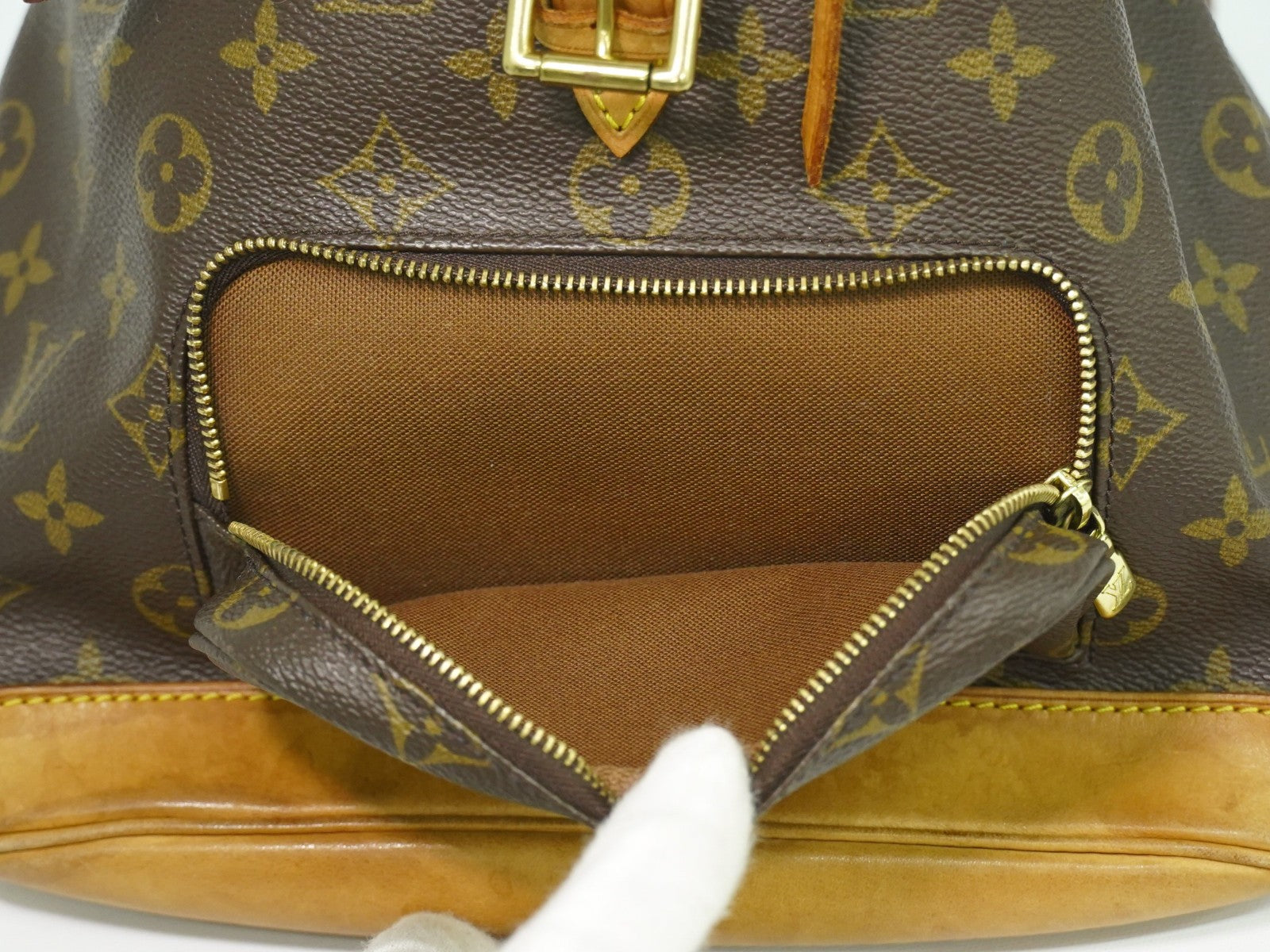 Louis Vuitton Vintage Montsouris Backpack Monogram Canvas Brown Canvas Backpack Bag