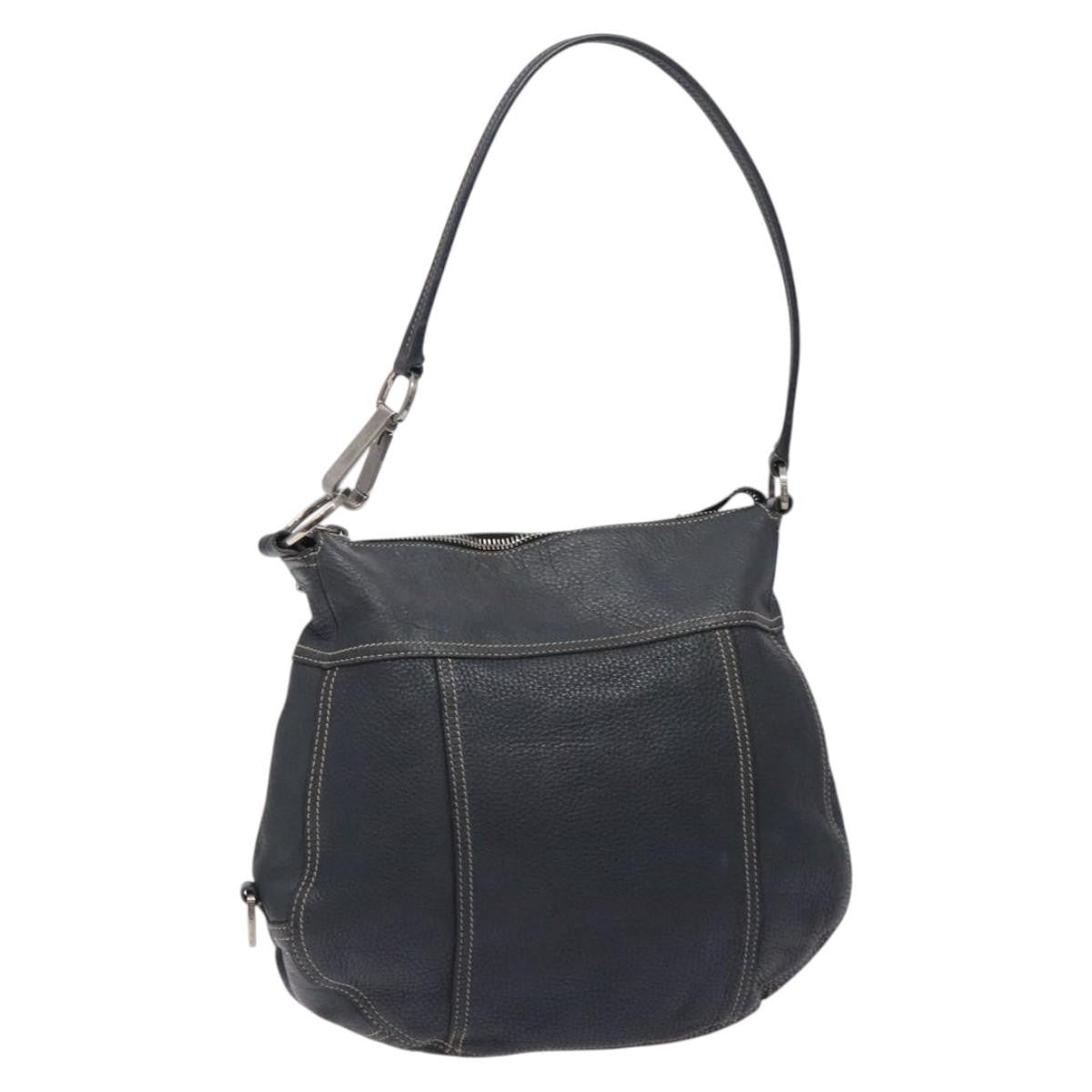 Prada Vintage Shoulder Bag Leather Navy Leather Shoulder Bag Bag