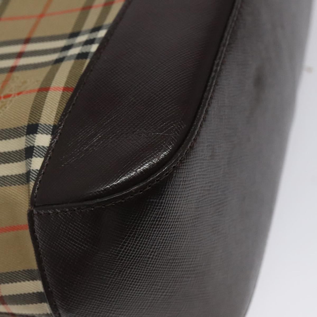 Burberry Nova Check Handbag Nova Check Canvas And Leather Beige Canvas Handbag