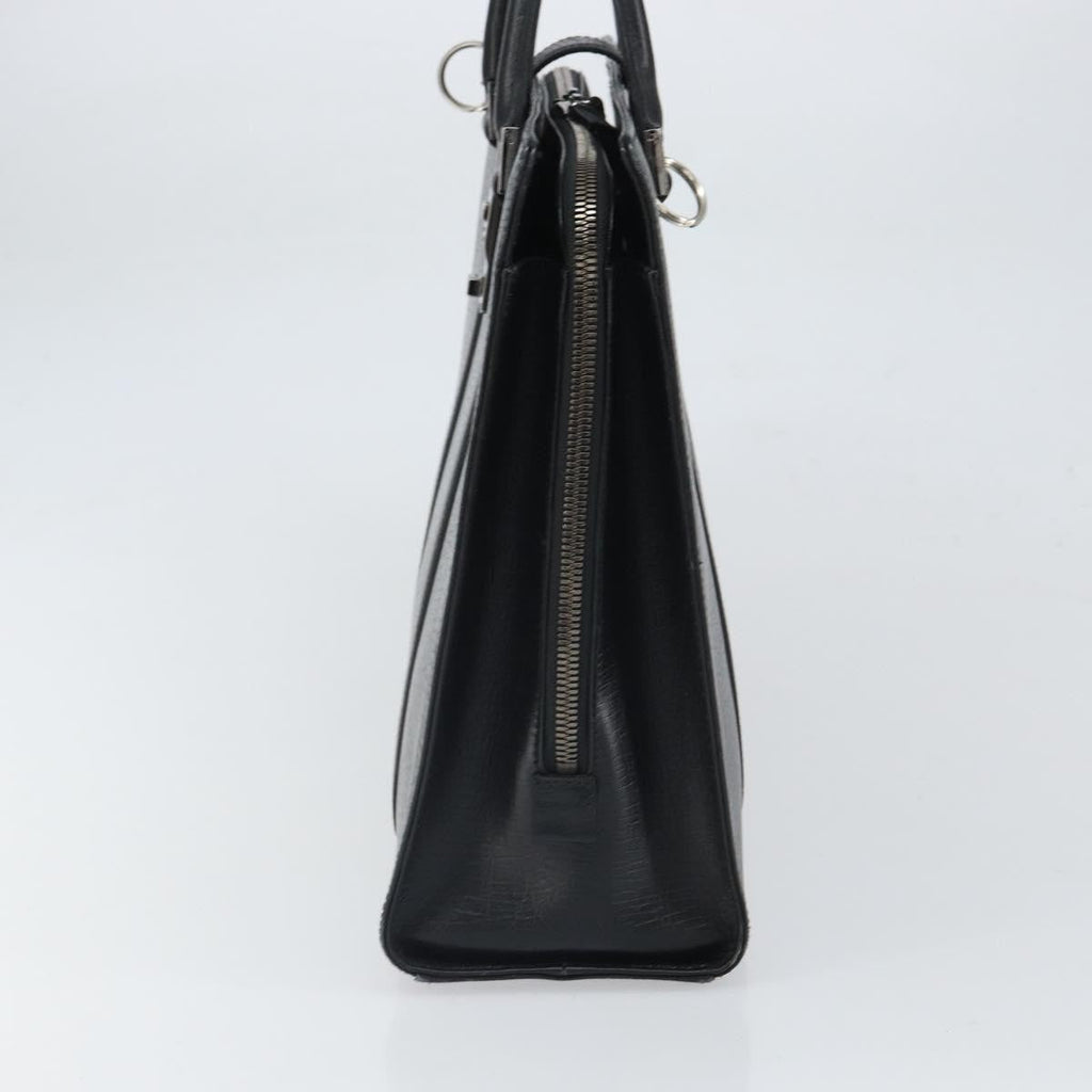 Gucci Vintage Handbag Leather Black Leather Handbag (Pre-Owned)