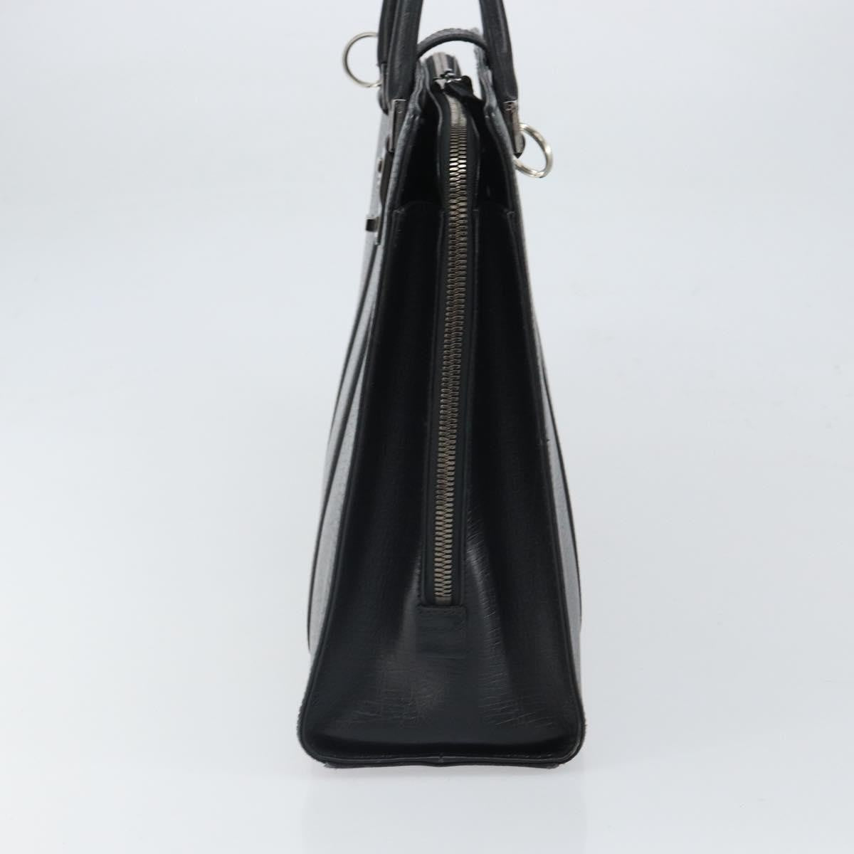 Gucci Vintage Handbag Leather Black Leather Handbag (Pre-Owned)
