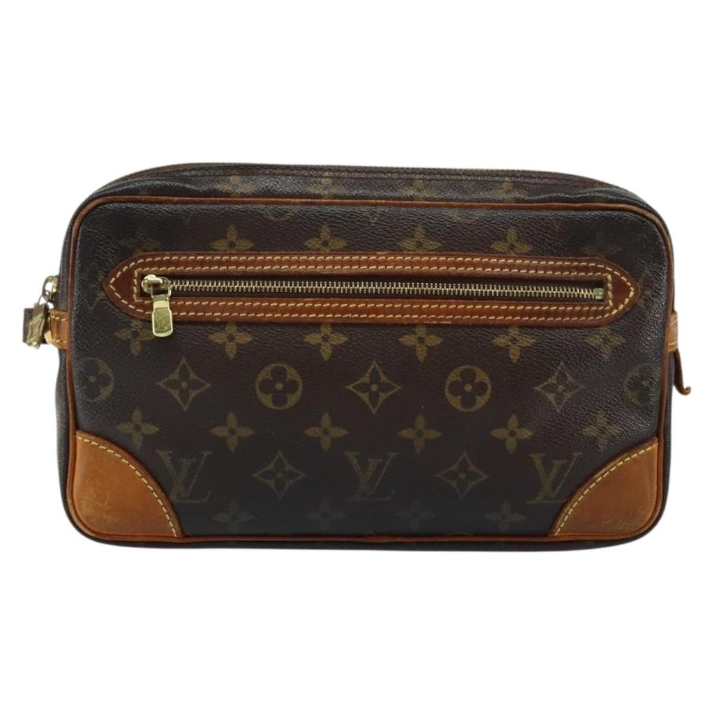 Louis Vuitton Marly Dragonne Clutch Monogram Canvas Brown Canvas Clutche & Pouche Bag