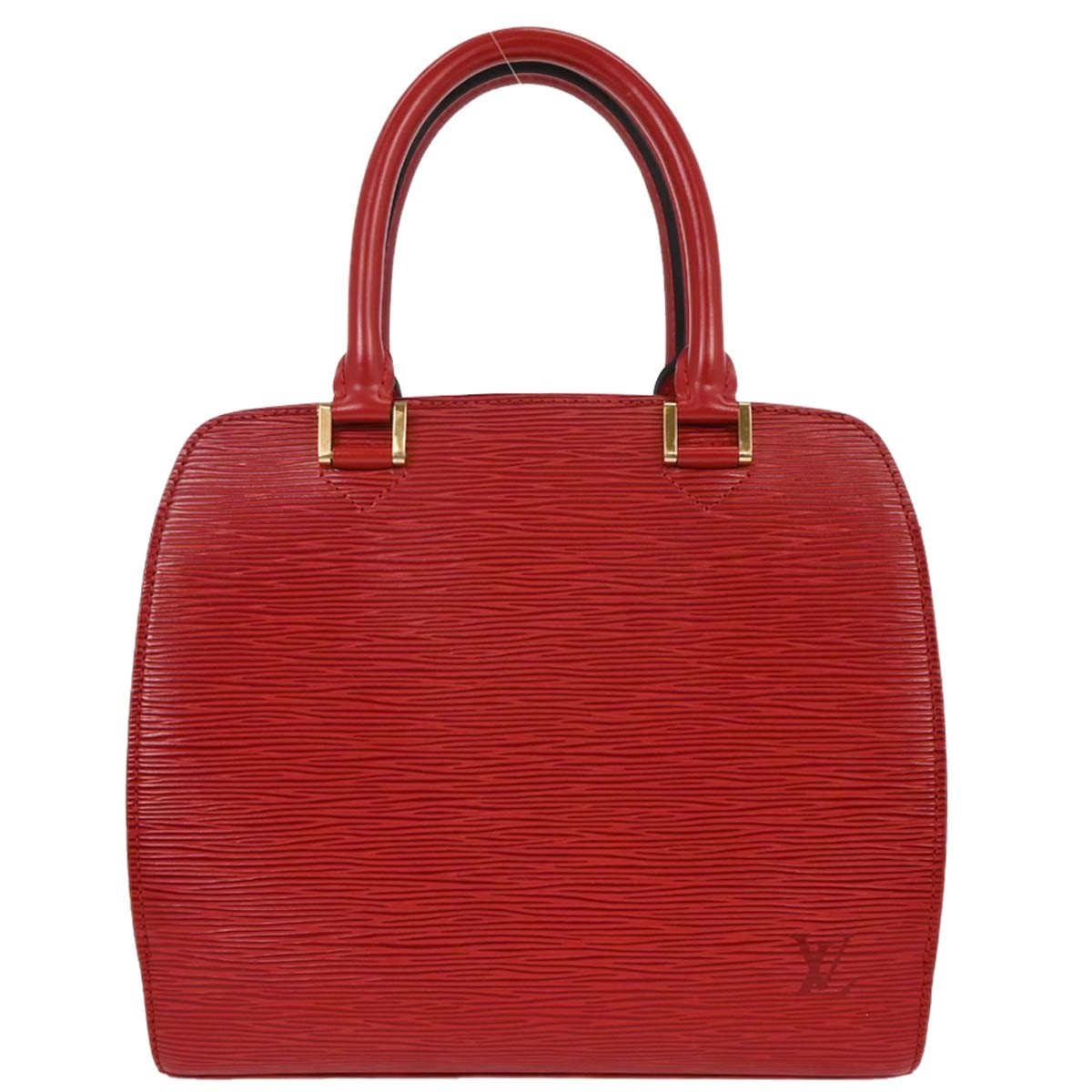 Louis Vuitton Pont Neuf Handbag Epi Leather Red Leather Handbag