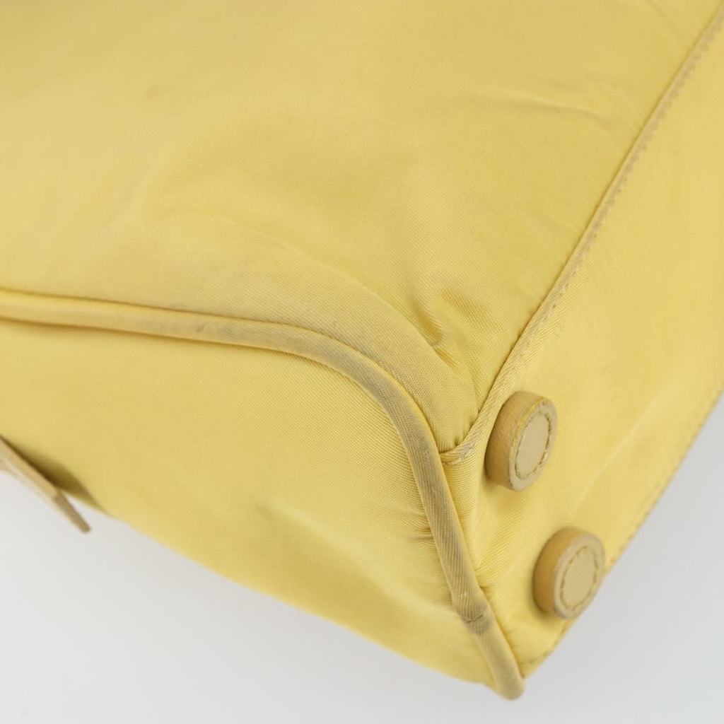 Prada Zip Around Tote Tessuto Yellow Nylon Handbag